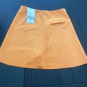 NWT ZARA faux suede mini skirt